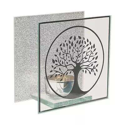 Buy Glass Tea Light Candle Holder - Tree Of Life • 12.91£