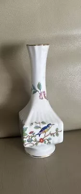Buy Aynsley Pembroke Bud Vase Bone China England Blue Bird Floral 7 3/4  • 12£