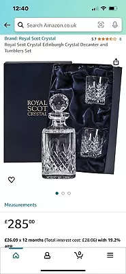 Buy Royal Scot Edinburgh Crystal Decanter And 1 Tumbler • 80£