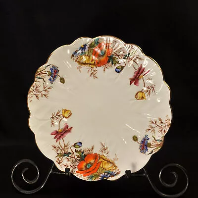 Buy Aynsley 9 1/8  Plate D1388 HandPainted Orange Poppies Gold 1934-1939 Crocus Mold • 63.35£