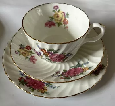 Buy Aynsley Bone China Pink Floral Tea Cup, Saucer And  Plate Trio • 10£