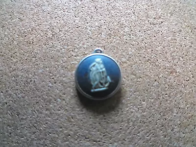 Buy Vintage Wedgewood Jasperware Portland Blue Pendant With Solid Silver Mount • 10£