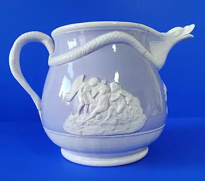 Buy Rare Staffordshire Ridgway Pottery Sprig-moulded Jug With Serpent Spout A/F • 45£