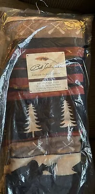 Buy NWT Bob Timberlake Fish Stripe Fleece Sherpa Throw, Canoes, Bears, Pines 50 X 70 • 40.06£