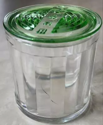 Buy C. 1940's Vintage Norge Covered Refrigerator Jar Green Lid Ribbed Body As Is • 37.23£