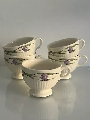 Buy Vintage Wedgwood Posy Edme Footed Cups X 5 Without Saucers VGC • 45£