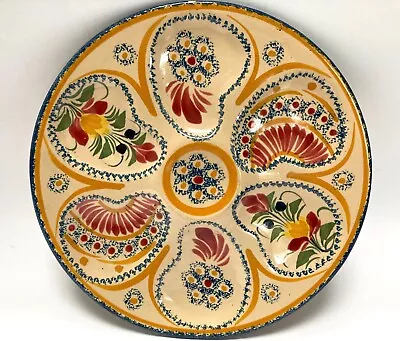 Buy Art Deco Henriot Quimper  Oyster Plate Platter Earthenware Marguerite Spongeware • 38£