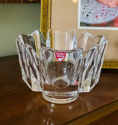 Buy Orrefors Sweden Crystal Corona Bowl By Lars Hellsten 5-1/8  X 3-7/8” Signed • 21.43£