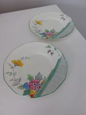 Buy Plant Tuscan China Art Deco 5   Plates X 2 • 14.99£