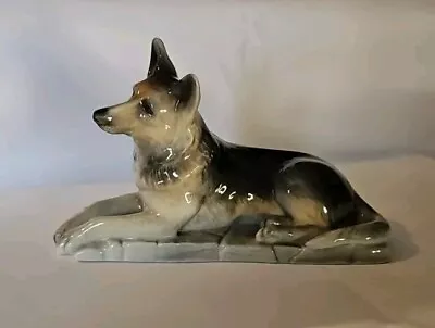 Buy Vintage Branksome China Figurine Of An Alsatian/ German Shepard Dog • 8£