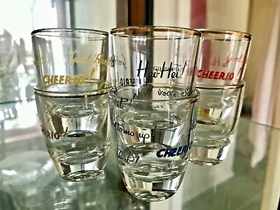 Buy Vintage French Shot Glasses With Gold Rims - Set Of 6 • 6£