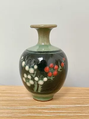 Buy Vintage Miniature Korean Japanese Celadon Studio Pottery Blossom 7.5cm Vase • 9.99£