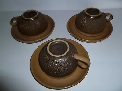 Buy 3 Cotswold Coffee Or Tea Cups & Saucers Rustic Denby Retro Vintage Country • 12.95£