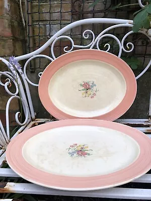 Buy Two Antique Large Oval Platters  Crown Ducal Ware/ Made In England 1920’s • 8£