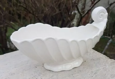 Buy Vintage Shell Shaped Mantle Vase, Kensington Ware, White Vase, Grave Vase • 16£