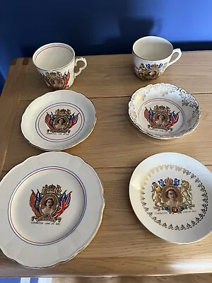 Buy Queen Elizabeth II Coronation 1953 Breakfast And Tea Sets Washington Pottery • 5£