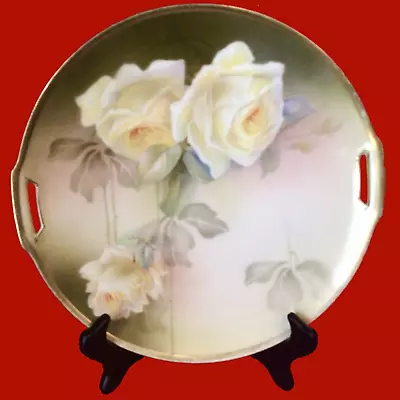 Buy Rs Germany Cake Plate Antique Yellow Roses Porcelain 10 3/4  • 18.63£