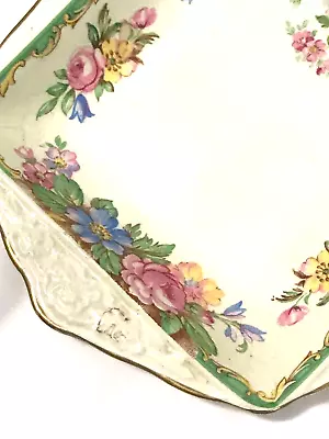 Buy James Kent LONGTON ~WINDSOR Pattern TRAY Floral W Gold Trim ~Made In ENGLAND Vtg • 9.09£