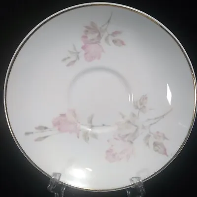 Buy Crown Staffordshire Pink Rose Saucer Fine Bone China England Replacement • 5.22£