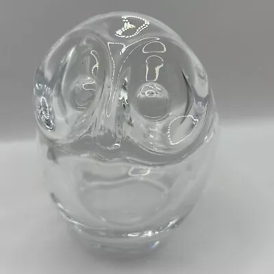 Buy Crystal Candle Holder Owl Votive France SEVRES Glass Owl Art Glass MCM • 18.64£