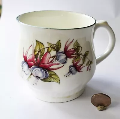 Buy Vintage Queen's (?) Fuchsia Snowcap Bone China Mug Made In England • 7.99£