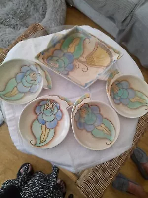 Buy Carlton Ware Vintage Sandwich Set Art Deco Rare Pattern 3945 • 50£