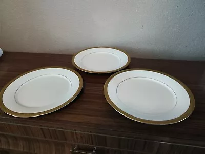 Buy Set Of Three Boots Imperial Gold Dinner Plates 27cm • 26£