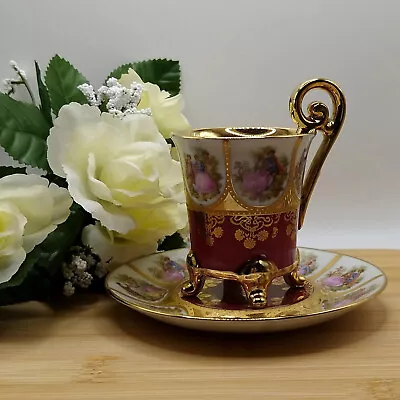 Buy Bavaria Demitasse Footed Cup And Saucer - Romantic Couple - Love Story • 39£