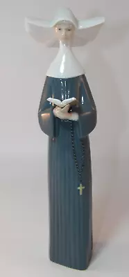 Buy Lladro 10.25  Religious Figurine 5500 Nun Prayerful Moment Blue 1990s Excellent • 42.99£