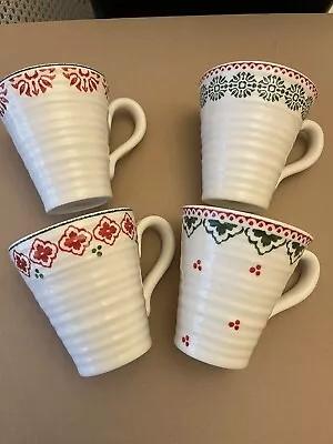 Buy Portmerion Sophie Conran Christmas Mugs X 4 Display Only • 50£