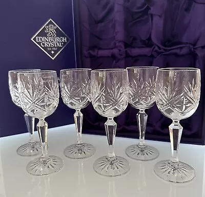 Buy Edinburgh Crystal Ness Design  6 X Crystal Sherry Glasses • 18£
