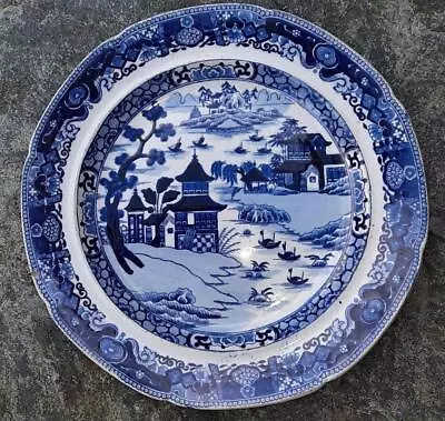 Buy Scarce Antique Ashworth's 'India'  Blue And White Iron Stone China Dinner Plate • 18.50£