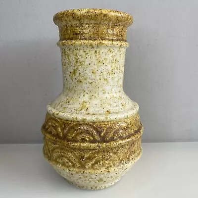 Buy Vintage Pottery Austrian Vase Beige & Brown Made In Austria 4466-20 Rustic Home • 24.99£