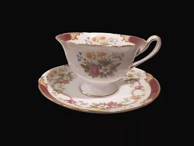 Buy Shelley China Cup & Saucer Duo In The Dubarry Pattern In Red • 22£