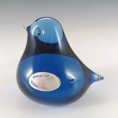 Buy MARKED Wedgwood Blue Glass Fledgling Bird Paperweight RSW429 • 35£