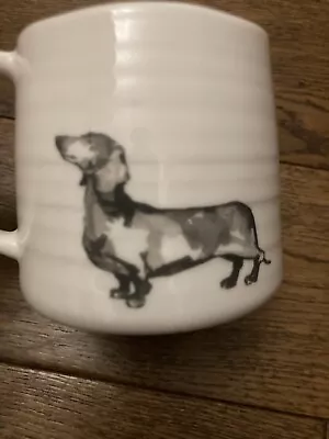 Buy Marks & Spencer Ceramic Cream Sausage Dog / Dachshund Fine China Tea Coffee Mug • 6£