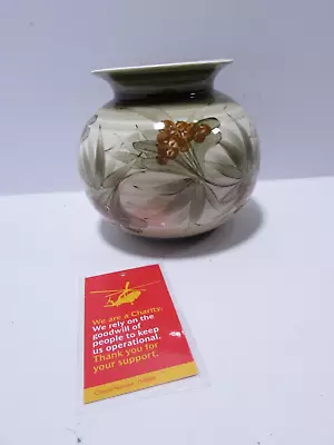 Buy Jersey Pottery C.L. Ceramic Vase Green Leaves & Berries                       B8 • 5.95£