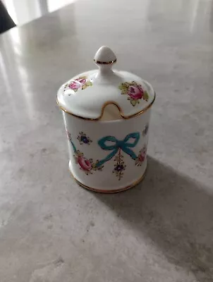 Buy Crown Staffordshire Lyric Tunis Fine Bone China Jam/Jelly/Mustard Jar Pot • 30£