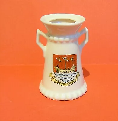 Buy GEMMA Crested China - Miniature MILK CHURN - Crested For CLACTON ON SEA - Vgc • 4.15£