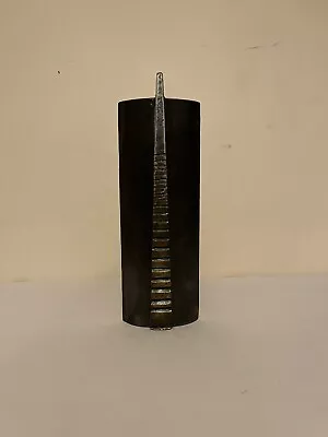 Buy Heavy Steel Art Vase - Brutalist Modernist Style C1980s • 29.99£