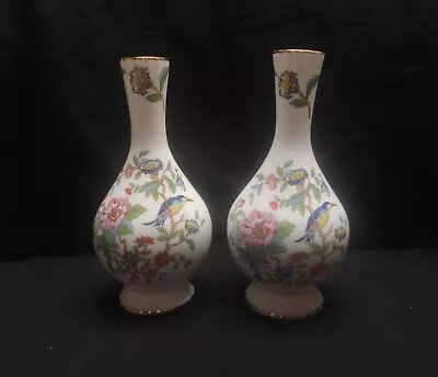 Buy Matching Pair Of Aynsley  Pembroke  Bone China Bud Vases In VGC 16cm Tall • 7.50£