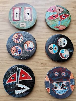 Buy African Glazed Pottery Coasters – Never Used • 14.99£