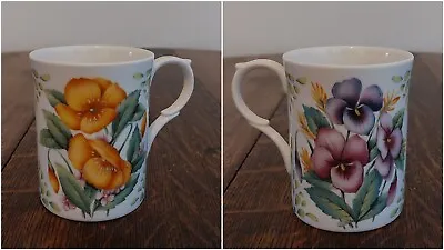 Buy Vintage Kingsbury Staffordshire Floral Poppies&Violets China Mug/Cup Coffee/Tea • 12.99£