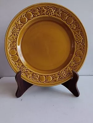 Buy Royal Worcester Vintage Crown Ware Plate Mustard Gold Fruits Vines 26cm Good • 14.50£