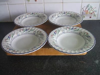 Buy  Staffordshire Tableware Set Of 4 Hampton Court Soup/ Cereal/ Dessert Bowls VGC • 9.99£