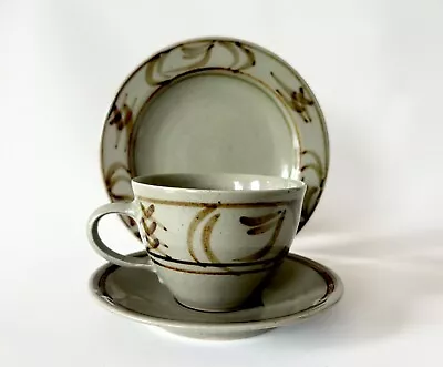 Buy Harry Davis Crowan Studio Pottery Cup Saucer & Side Plate (B) • 38£