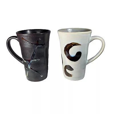Buy Pair Of Stoneware Pottery Mugs Tea Coffee -  Set Of Two • 12.99£