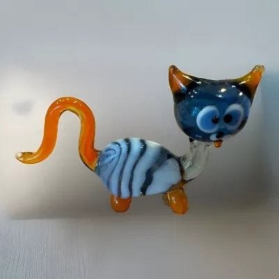 Buy Vintage Glass Cat Figurine • 9.31£