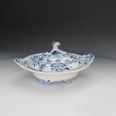 Buy Germany Antique Meissen Blue Onion Covered Serving Dish Stamped Swords,  S9022 • 116.49£