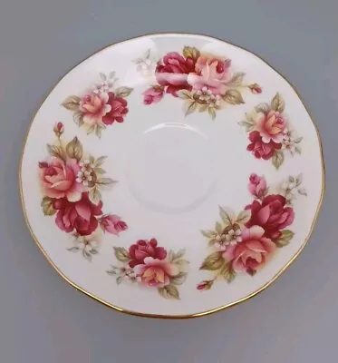 Buy Vintage Queen Anne Bone China 5.5” Gold Trimmed Floral Saucer Made In England • 7.92£